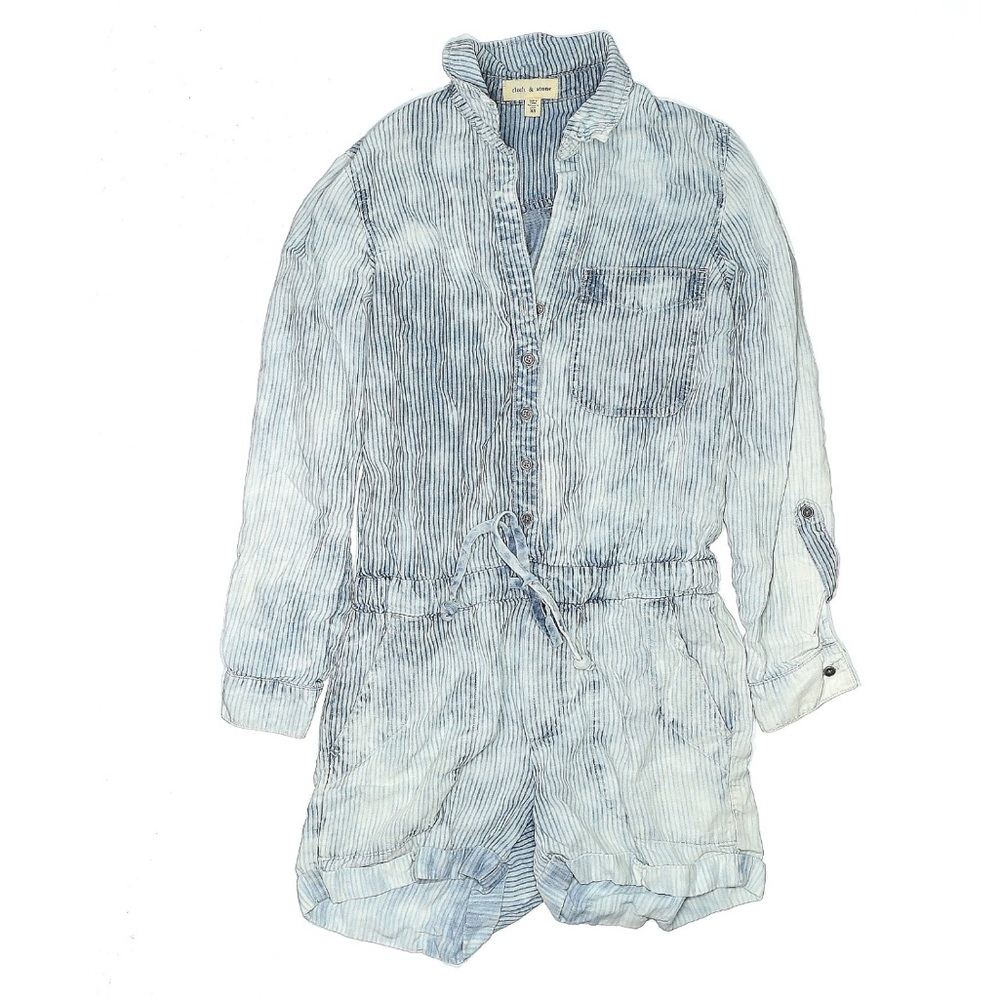 Denim Long Sleeve Romper